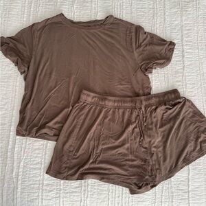 nuuds Women's mocha Pajama Set